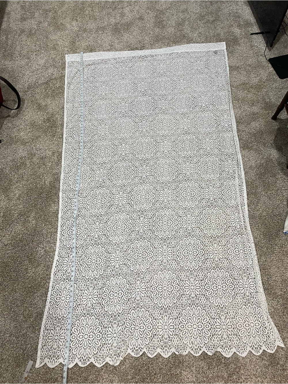 Lacey curtain Panels 80” x 52” set of 4